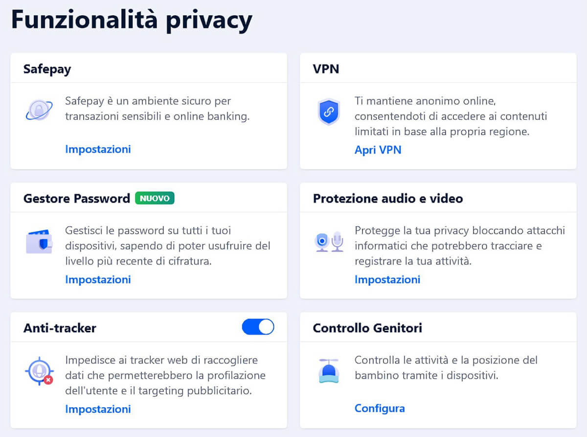 bitdefender miglior antivirus app funzionalita privacy