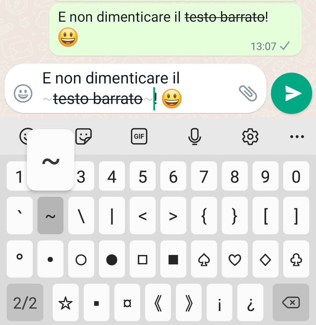 whatsapp web come usarlo al meglio testo barrato whatsapp